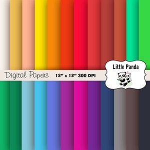 Solid Digital Paper Pack Scrapbooking Papers, 24 jpg files 12 x 12 - Instant Download - D222
