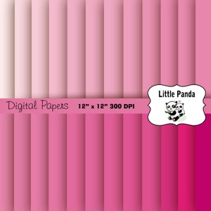 Schattierungen von rosa digitale Papier 24 Jpg Dateien 12 x 12 - sofortiger Download - D197