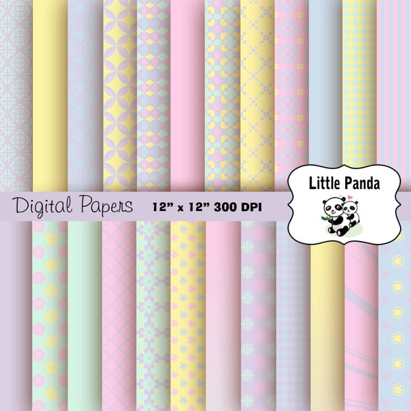 Easter Digital Paper Pack 24 jpg files 12 x 12  - Instant Download - D271