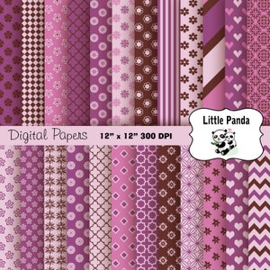 File jpg giorno Digital Paper Pack 24 della madre 12x12 - Instant Download - D282