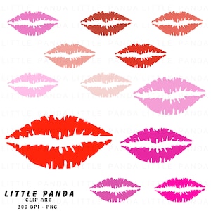 Valentine Kisses Digital Clip Art - Personal and Commercial Use - Instant Download - C70