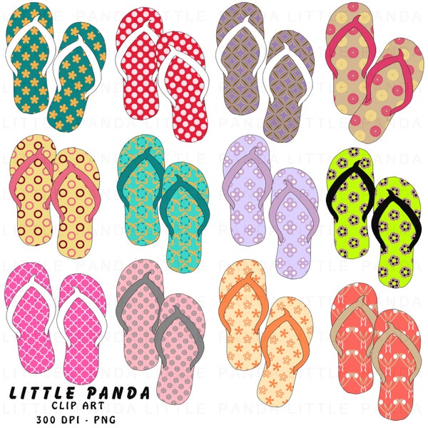 Flip Flops Clip Art - Etsy