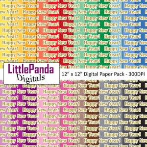 Frohe neuJahr digitale Papier Scrapbook Papier neue Jahre Hintergrund Einladung Papier Handwerk Karte machen kommerzielle Nutzung druckbare Papier D645
