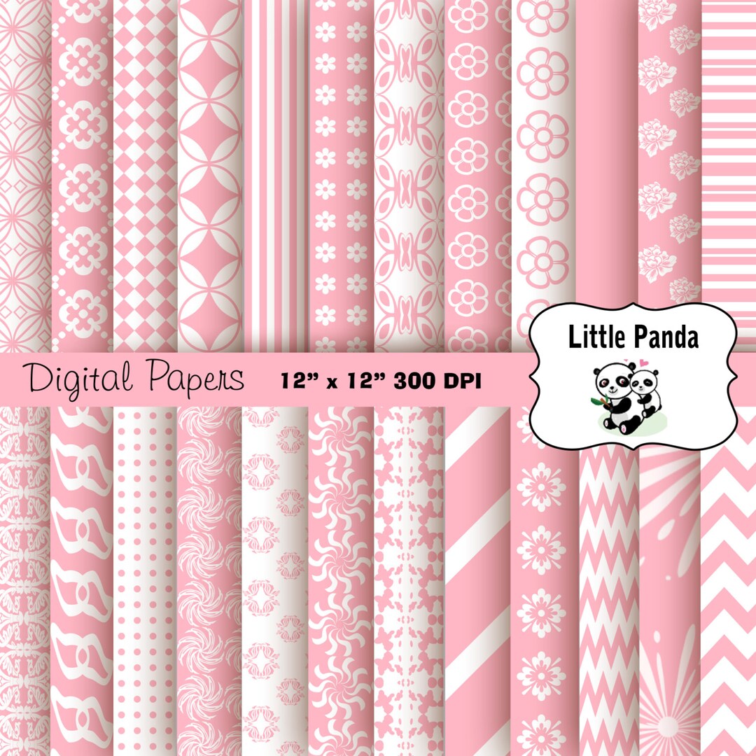 Cherry Blossom Pink Digital Scrapbooking Papers 24 Jpg Files 12 X 12 ...