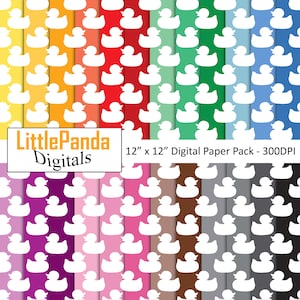 Ente digitales Papier Gummi Ente Hintergrund Baby Dusche Scrapbook Papier Einladungskarten machen digitale Scrapbooking kommerzielle Nutzung D693