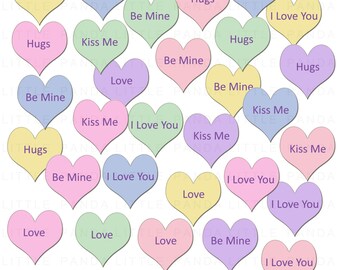 Valentine Hearts Digital Clip Art - Personal and Commercial Use - Instant Download - C61