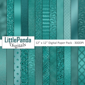Teal digitale papier metallic folie scrapbook papier glitter folie Sparkle metalen polka dots damast commercieel gebruik D571