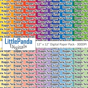 Feliz ano novo papel digital scrapbook papel ano novo fundo convite artesanato cartão fazendo uso comercial papel imprimível d644