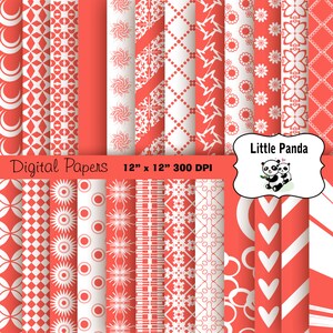 Sunset Orange digital paper, birthday, wedding, summer, scrapbook papers, stripes, Instant Download D175