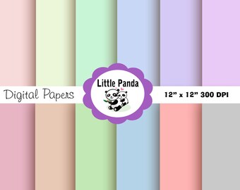 Pastel Digital Scrapbook Paper Pack, Commercial Use, Personal Use, 12 jpg files 12 x 12 - Instant Download - D7