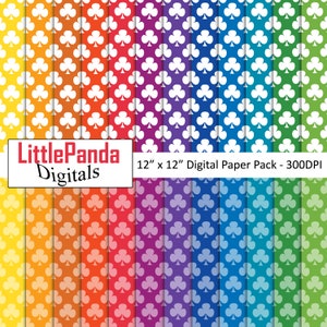 Club papel digital alice en el país de las maravillas álbum papel papel fondo clover patrón de colores primarios papel uso comercial D611