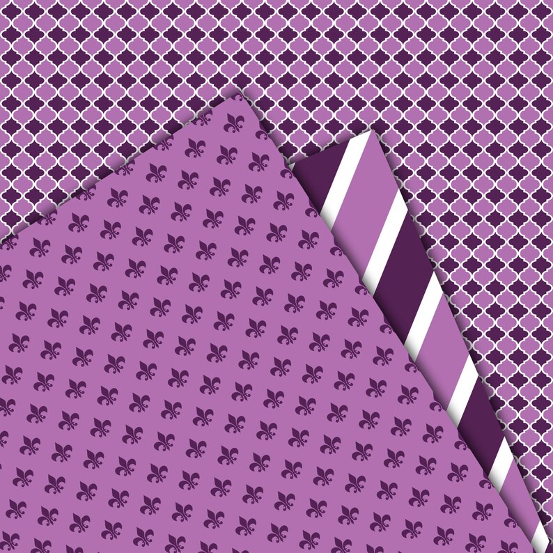 Purple Digital Paper Scrapbook Papers Wallpaper Background - Etsy UK