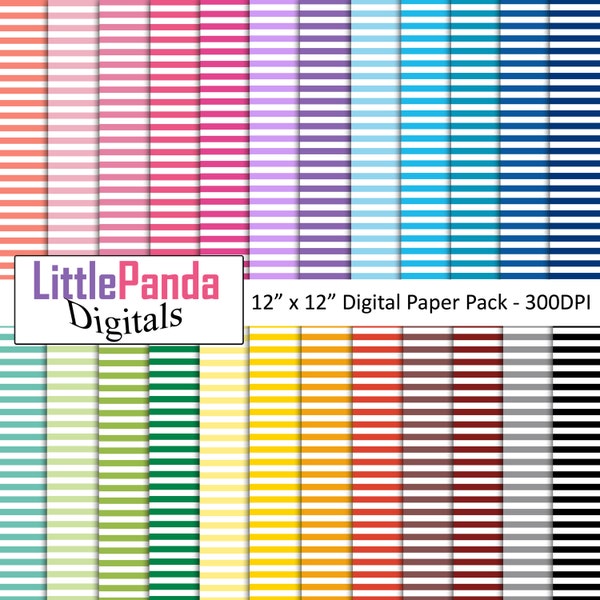 Stripe digital paper, scrapbook papers, wallpaper, background, commercial use - D457