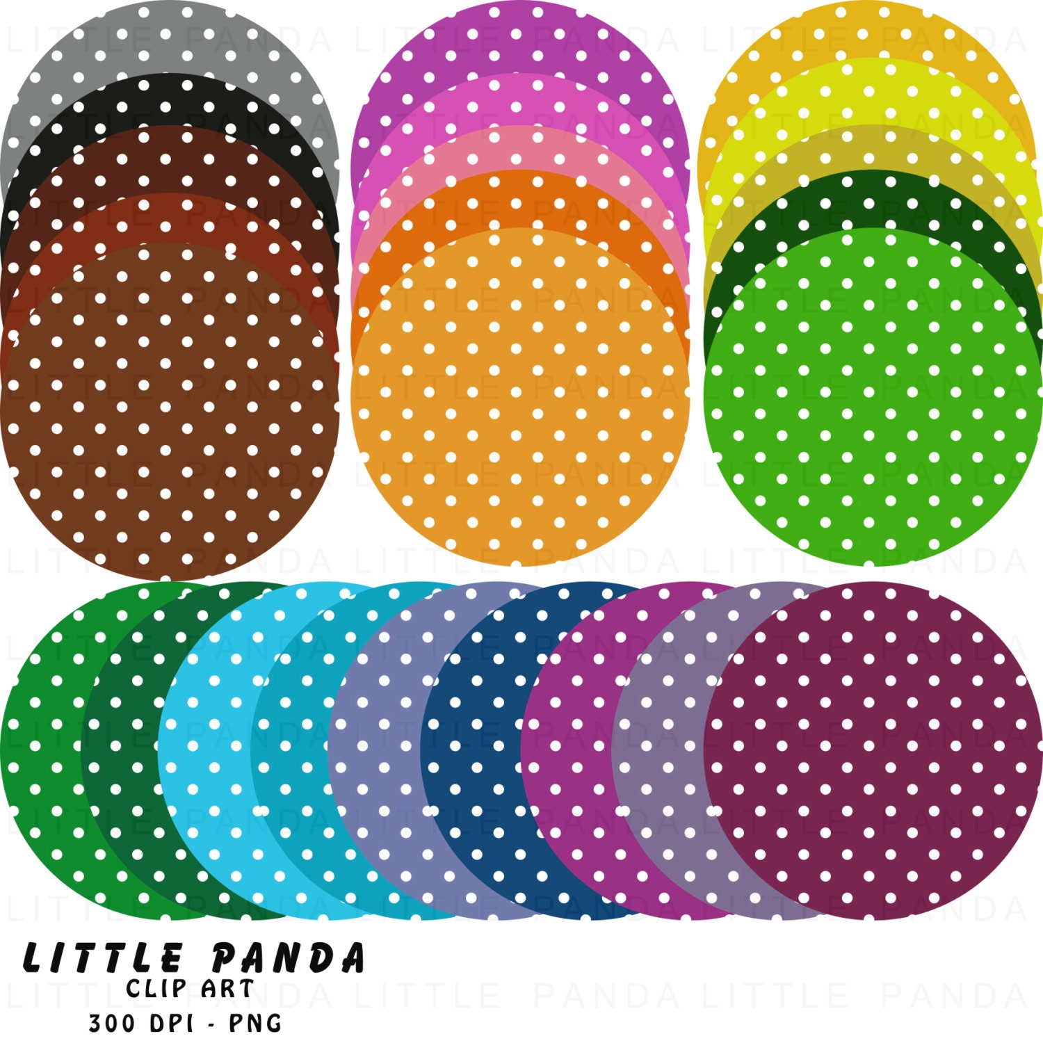 Polka Dot Circle Clipart