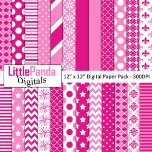 Carta digitale rosa, carte scrapbook, sfondi, sfondo, uso commerciale - p466