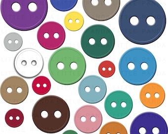 Buttons Digital Clip Art - Personal and Commercial Use - Instant Download - D329