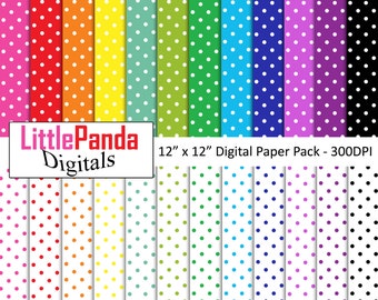 Polka Dot digitales Papier, Scrapbook Papiere, Tapeten, Hintergrund, kommerzielle Nutzung - D471