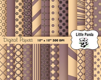 Bazaar and Champagne Digital Paper Pack 24 jpg files 12 x 12  - Instant Download - D214