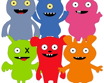 Dolls clip art, clipart downloads, scrapbook clipart, silly monsters clipart, commercial use, instant download D521