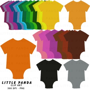 Clip Art digitale Baby Bodysuit - Uso personale e commerciale - Download istantaneo - D291