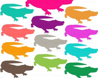 Alligator Digital Clip Art - Personal and Commercial Use - Instant Download - D414