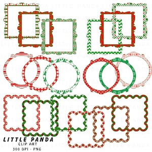 Christmas Frames Digital Clip Art - Personal and Commercial Use - Instant Download - C59