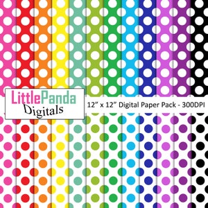 Polka dot digital paper, scrapbook papers, wallpaper, background, commercial use - D469