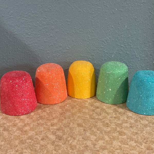 4" Mini Gingerbread House Gumdrops - Christmas, Candyland, or Willie Wonka Party Table Decoration