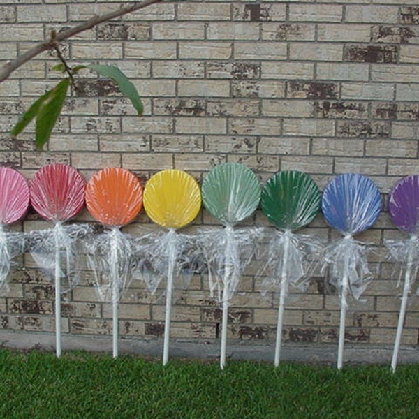 8" Lollipop Outdoor Yard Decorations - Christmas, Candyland, Willy Wonka Indoor or Out.