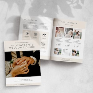 Photography Welcome Guide - Canva Template - Wedding Photography, Photographer Resources, Instant Download