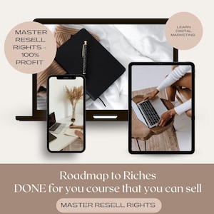 Master Resell rights, roadmap to riches course, digital marketing course, 100% profits, digital marketing product , MRR roadmap course