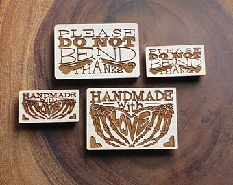 Laser Printed Stamp | Handmade with Love | Do Not Bend | Shipping Stamp Sets