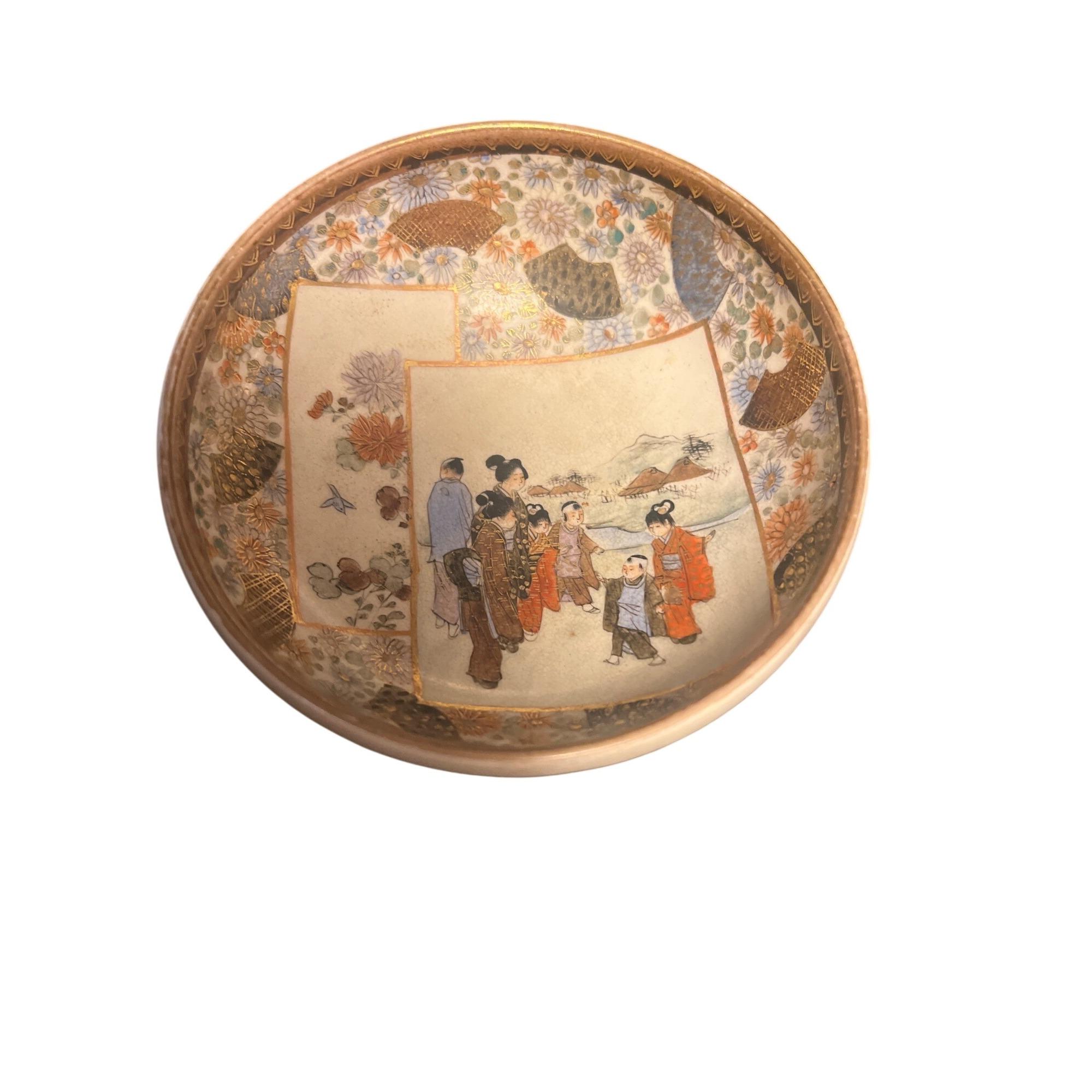 Antique Japanese Satsuma Bowl - Etsy