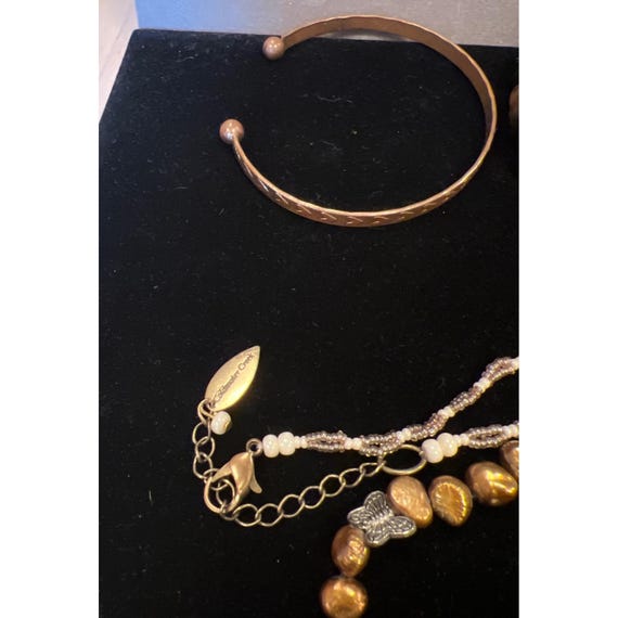 Mixed copper tones boho Jewelry Collection  Beaded Necklaces Bracelets & Locket View 6