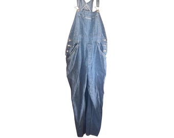 Old Navy Denim Overalls Medium Blue Cotton Vintage Workwear Style VTG 90's Y2K