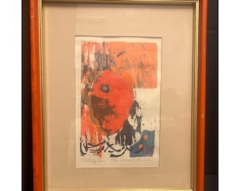 Setting Sun By Robert E. Kushner Signed & Numbered Framed Abstract Lithograph