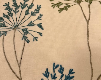 Robert Allen Fabric Old Silver Way Spring Grass Quality Upholstery Hard to Find Print Floral botanical