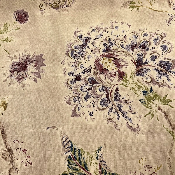 Robert Allen Floral Upholstery Fabric Etsy