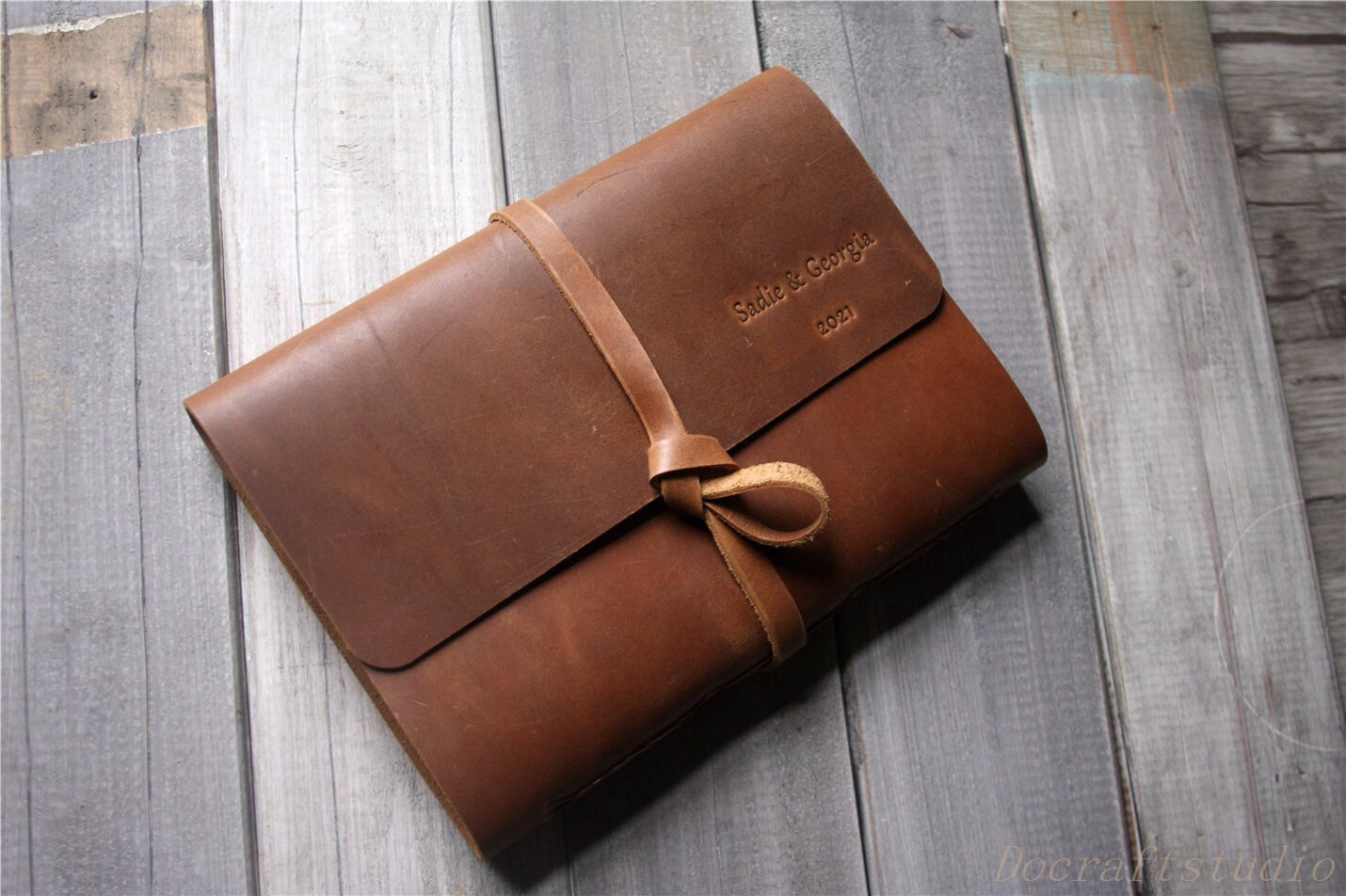 Personalized Leather Photo Album 4x6 Photo Albums Large Etsy