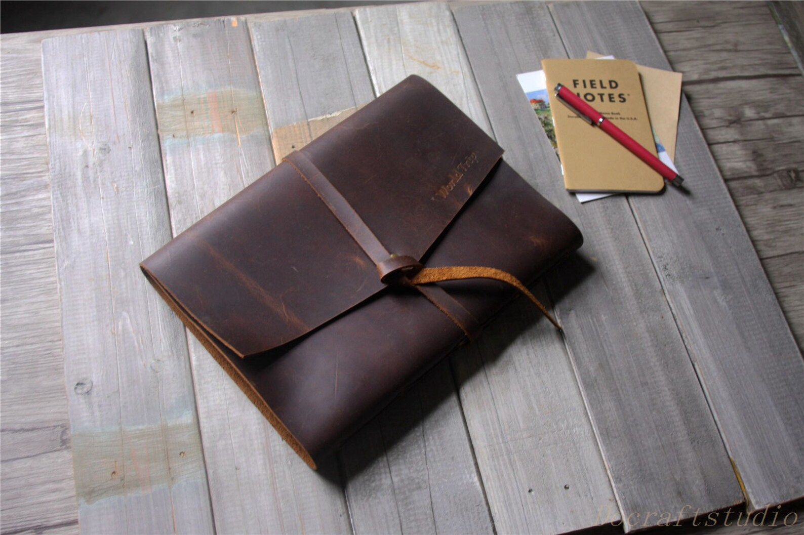 Leather Photo Album 8x10 Large Scrapbook Album for Family Etsy