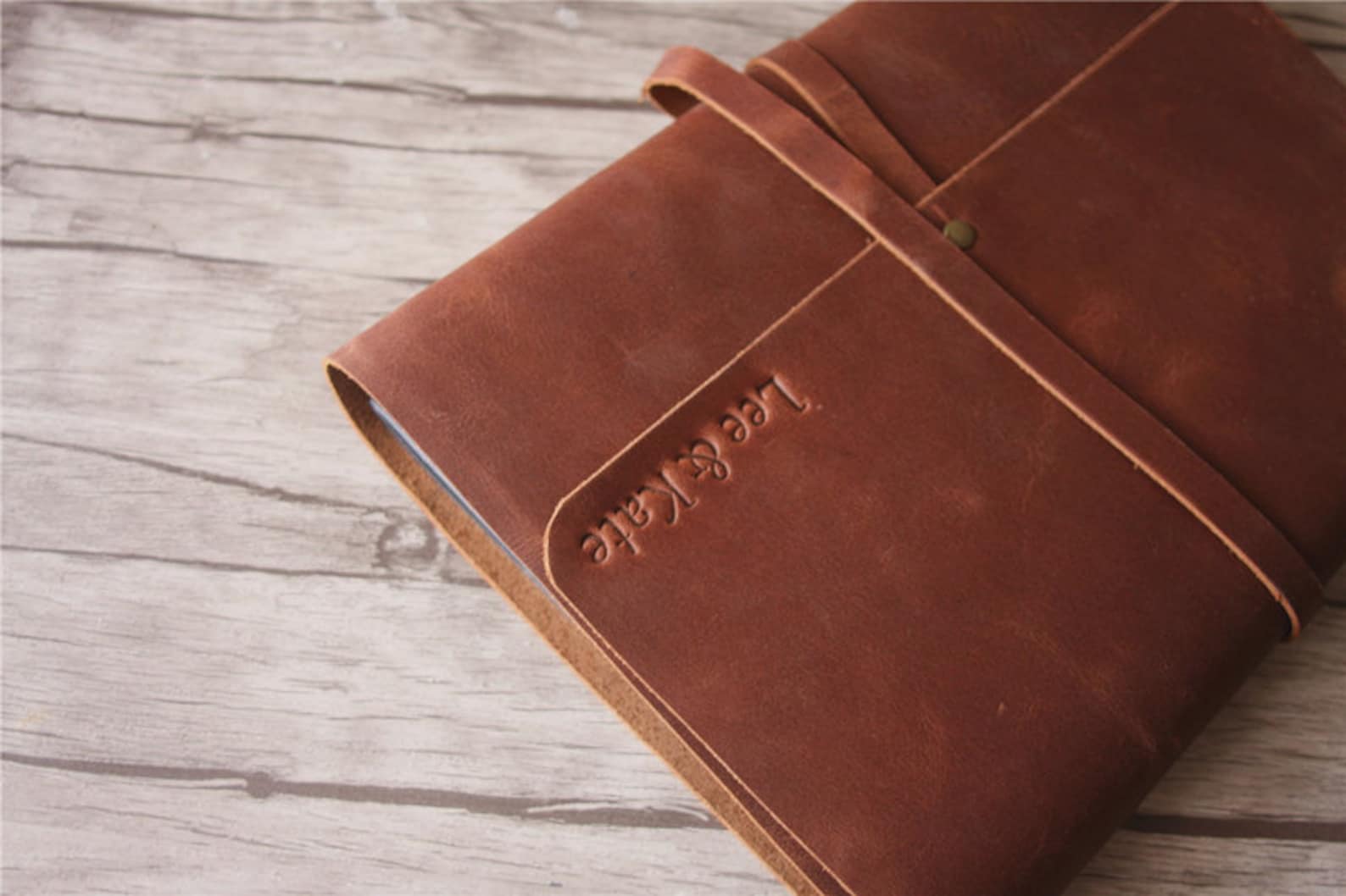 Leather Photo Album 8x10 Photo Album Large Scrapbook Album Etsy