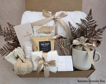 Fall Care Package for Women, Hug in A Box, Encouragement Gift Set