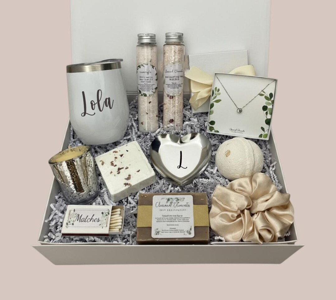 21st Birthday Box for Her, Personalized Spa Set, Pampering