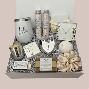 21st Birthday Box for Her, Personalized Spa Set, Pampering Relaxation Bundle for Women