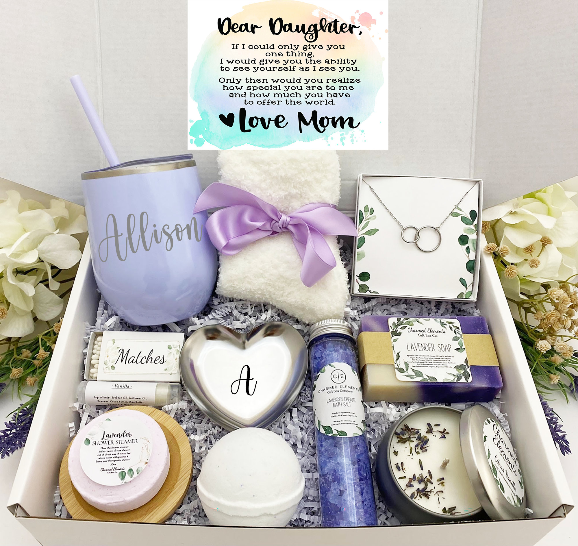 Valentines Day Spa Gift Box for Her, Valentines Day Care Package for Her, Girlfriend  Gift, Wife, Mom, Valentines Day Gift Box for Daughter 