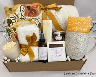 Mother's Day Gift Box, Sending Sunshine to Mom Care Package, Hug in a Box for Mother, Thinking of You Spa Gift, Best Mom Ever Gift Set