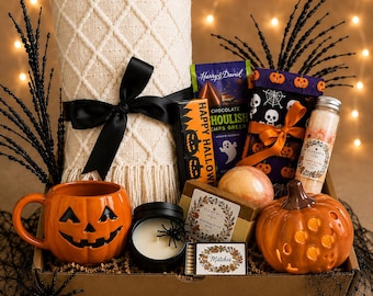 Halloween Care Package for Girlfriend, Autumn Spa Gift, Cozy Gift Box, Birthday Gift for Fall