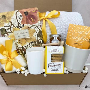 Sending Sunshine Gift Box: Blanket, Mug, Cookies & More
