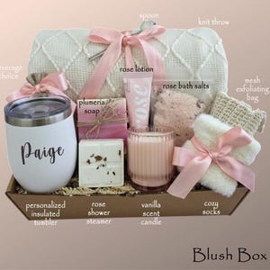 Personalized 21st Birthday Gift Box for Her – Custom Tumbler, Candle & Self Care Set Blush Box