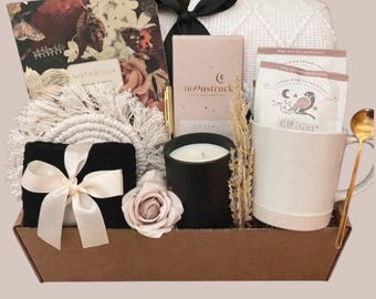 50th Birthday Box for Her, Handmade Spa Set, Relaxation and Pampering Care Package
